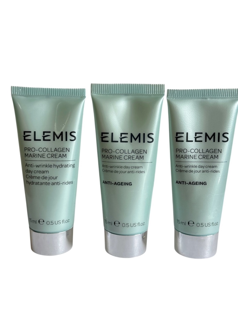 Elemis Pro-Collagen Marine Cream Anti Wrinkle Day Cream Travel Size Set of 3 New